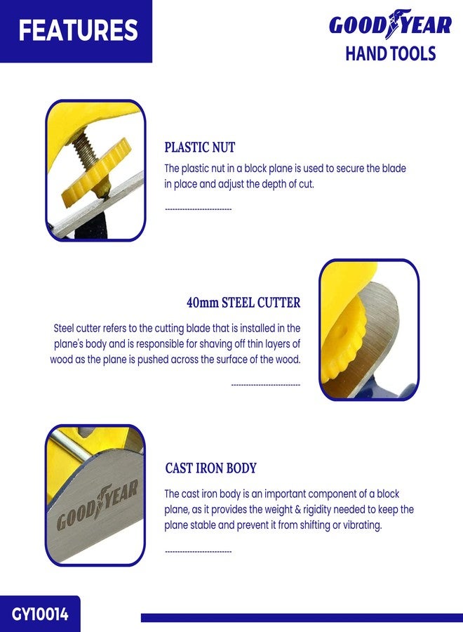 غوديير مسحاج معدني من جوديير (أزرق وأصفر) (GY-10014) - Image 2